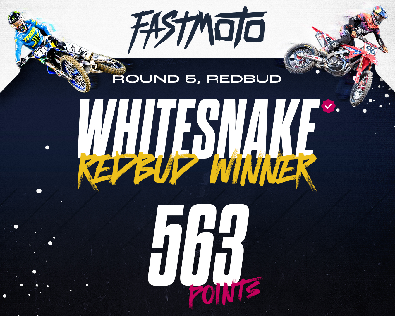 whitesnake wins Round 5 RedBud Fantasy Motocross Round
